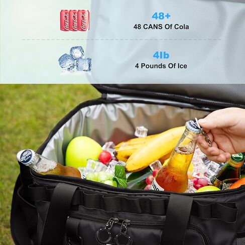 Soft Travel Coolers Bags Insulated Cooling 16hour for Camping Hiking Beach Travel Soft Sided Insulated Cooler Bag 24/48Cans for Women Men in Kuwait