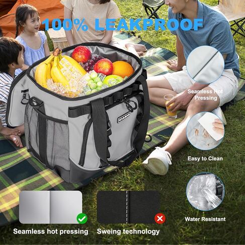 Soft Travel Coolers Bags Insulated Cooling 16hour for Camping Hiking Beach Travel Soft Sided Insulated Cooler Bag 24/48Cans for Women Men in Kuwait