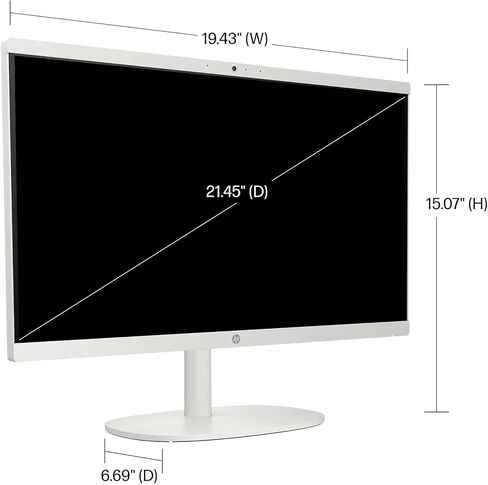 HP 2025 All-in-One Desktop PC, 21.5'' FHD LED Display, Intel Celeron J4025 Processor, Office Pro Lifetime, Windows 11 Pro, 32GB RAM, 2TB SSD, Wi-Fi 6, Bluetooth, with Accessories in Saudi Arabia