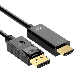 4K*2K DisplayPort to HDMI-Compatible Adapter 1080P DP to HDMI Converter 1.8m Cable for Desktop PC TV M>oni>tor Projector