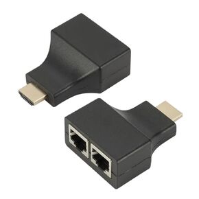 LccKaa 1 Pair 1080P HDMI RJ45 CAT5E CAT6 UTP LAN Ethernet HDMI Extender Repeater Adapter Extension to 30m for HDTV HDPC