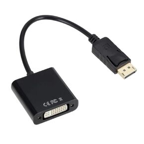 DisplayPort to DVI Cable Adapter Display Port DP to DVI Converter HD 1080p Male to Female for PC HDTV M>oni>tor Projector
