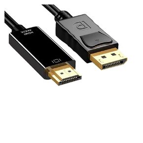 High Speed DP DisplayPort to HDMI DVI Adapter Connecto Converter Cable 4K 1080P for Desktop PC TV M>oni>tor Projector(1.8m DP to DVI)