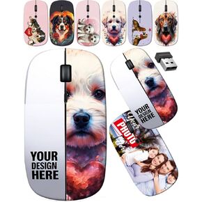 maizi Custom Wireless Mouse Slim for Computer Chromebook Notebook, Wireless Mice Slim Image ID: 20212544 A Standing on The MYS 2.4G USB Receiver Portable American-Made Product