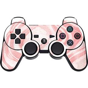 Skinit Decal Gaming Skin for PS3 Dual Shock Wireless Controller - Originally Designed Marbleized Pink Design
