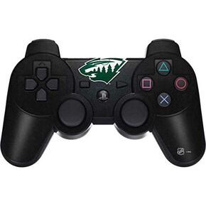Skinit Decal Gaming Skin for PS3 Dual Shock Wireless Controller - Officially Licensed NHL Minnesota Wild Black Background Design