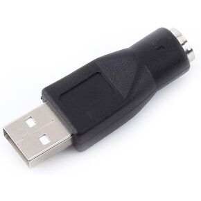 PS2 USB Cable Cord Adapter, 2pcs USB 2.0 A Male to PS/2 Female Adapters Replacement USB Keyboard to PS/2 Adapter Suitable for Keyboard and