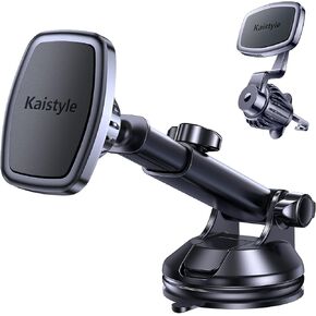 Magnetic Phone holder for Car【Windshield+Vent+Dash】Suction Cup Magnetic phone mount【 360° Rotation 】Cell Phone Holders for Your Car Accessories Suction Cup Stand for iPhone 16 Pro Max 15 14 13 12 Plus