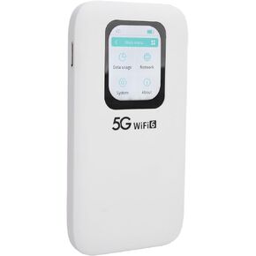5G Wi Fi Mobile Hotspot, Portable Wi Fi 6 Router for Travel Supports up to 16 Devices, 2.01in Touch Screen, with Nano SIM Card Slot, IP67 Waterproof, 7100mAh Rechargeable Battery