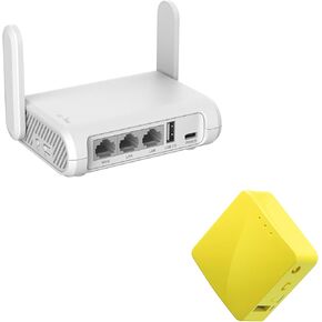 GL.iNet GL-SFT1200 (Opal) Secure Travel WiFi Router & GL.iNet GL-MT300N-V2(Mango) Portable Mini Travel Wireless Pocket VPN Router