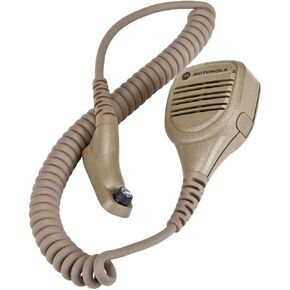 Motorola Solutions NNTN8236A, NNTN8236, Brown, Military Remote Speaker Microphone with 3.5mm Jack.