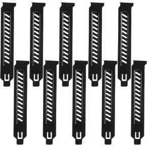 10 PCS PCI Slot Cover, Vented Slot Covers for Computer Cases, Dust Filter Bracket Expansion Blanking Plate for Computer Cases, Black