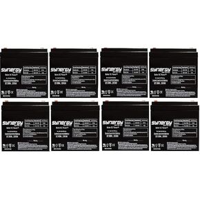Beiter DC Power RBC43 Includes Professional Grade, Rechargeable (8) 12V 5ah F2 (.250) (F2 Adapters Included) Replacement Batteries Must Use Existing Cartridge
