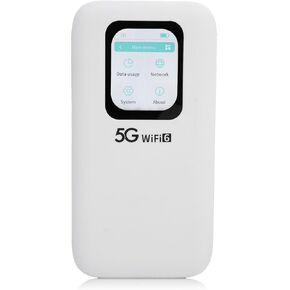5G 4G Wi Fi LTE Mobile Hotspot, 5G Router with Nano SIM Card Slot, Portable Wi Fi 6 Mobile Hotspot for Travel, 16 Users, 2.01 Inch Screen, for Home Or Everywhere You