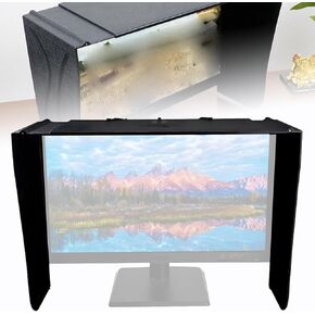 Display Monitor Hood Sunshade 27-inch,All-Sides Coverage Sun Shade,Desktop Computer Privacy Cover,Screen Sun Visor Adjustable Monitor Hood