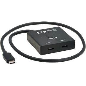 Tripp Lite 2x1 Bi-Directional USB-C Switch, 10 Gbps Data Transfer, 8K@60Hz or 4K@120Hz Video, 100W PD Charging, USB 3.2 Gen 2, HDCP Passthrough, No Software Needed, 3-Year Warranty (U415-002-BDS)