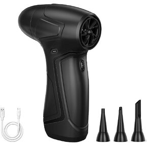 Rechargeable Compressed Air Duster for Computer - Electric Portable Air Duster for PC, Cordless Air Blower Speed Adjustable with Scroll Wheel, Air Duster for Keyboard, Car, House and Outdoor Cleaning in Saudi Arabia