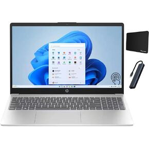 HP 15.6" HD Touch-Screen Laptop, Intel Core i5-1235U, 16GB RAM, 1TB SSD, Windows 11 Home in S Mode, Bluetooth, Wi-Fi, Natural Silver with Accessories