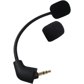 Game Mic with Foam Cover with 3.5mm Jack Fit for Hyperx Cloud, Cloud 2, Cloud Core,Cloud X, Replacement Microphone Soft Boom, Noise Reducing, Crystal Sound