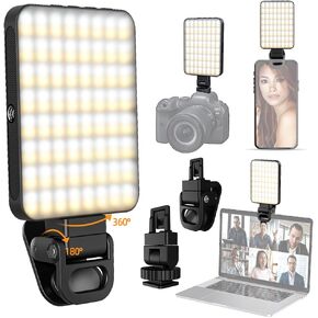 Magnetic LED Fill Light Portable Mini Selfie Lights for Mobile Phone Laptop Video Camera Vlog Live Broadcast Photography Clip-on Lamp