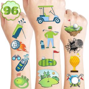 Golf Temporary Tattoos Birthday Party Supplies Decorations 65PCS Sport Tattoos Stickers Cute Party Favors Kids Boys Girls Gifts Classroom School Prizes Themed