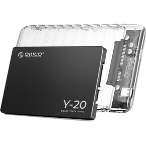 ORICO 512GB SATA SSD and Transparent 2.5 Inch Hard Drive Enclosure Bundle