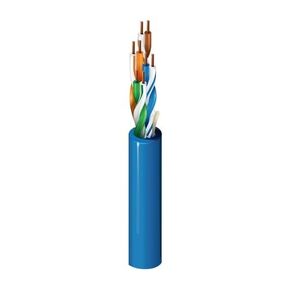 1585A 010500 CAT5e Plenum Cable, 24/4 Solid BC, Unshielded, UTP, CMP, 500' (152.4m) Reel, Black