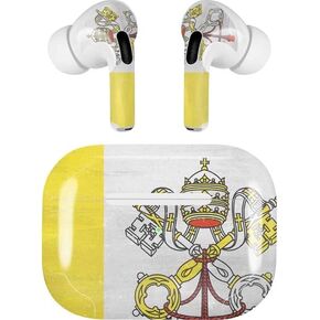 Skinit Decal Audio Skin Compatible with Apple AirPods Pro (2rd Gen, 2022) - Skinit Originally Designed Vatican City Flag Distressed Design