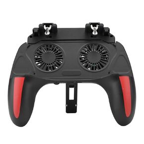 وحدة التحكم في لعبة الهاتف المحمول ERGONIMIC PUBG HOWND DUAL COWING FORMAND GAMENT GAMEPAD GAMEPAD تبديد حرارة سريعة لا ضوضاء مناسبة للهواتف 4.7-6.5 بوصة (2500 مللي أمبير في الساعة)