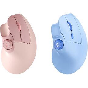 Seenda Ergonomic Mouse Reconsable ، USB+Bluetooth المزدوج ، MOU-302 الماوس اللاسلكي العمودي مع مقبض الصوت ، نقرات هادئة ، الفئران متعددة الجهد متوافقة مع Windows ، PC ، الكمبيوتر المحمول ، MAC OS