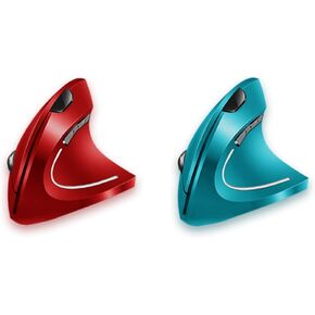 Vassink Wireless Mouse Ergonomic Mouse Rechargeable Vertical Optical Mice with USB Receiver, 6 Buttons 2.4GHz for PC Computer,Laptop,etc（Red+Blue）