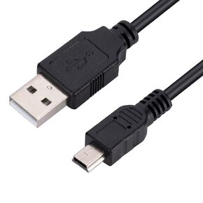 كابل شحن USB لـ Nintendo ، USB 2.0 A-Male إلى Mini-B كابل ، متوافق مع Nintendo Classic Mini NES ، SNES ، 5.9 قدم ، أسود