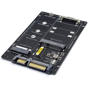 JMT NGFF+MSATA to SATA3 Adapter Card M2 Key B-M SSD to 6G Interface Converter Card (Adapter Card)