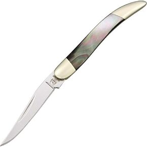 Rough Rider Mini Toothpick, 440 SS long clip blade, Black pearl handle RR978