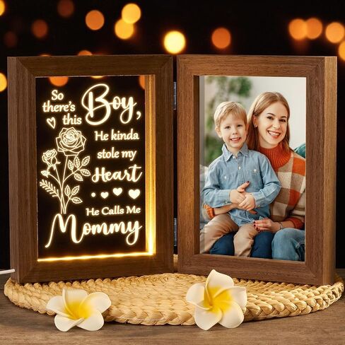 Father's Day Gifts from Daughter Son Kids Wife Dad Gifts for Dad Who Wants Nothing Best Dad Gift - Night Light with Dad Picture Frame for 5x7 Photos Gifts for New Dad Step Dad Bonus Dad Birthday Gifts in Kuwait