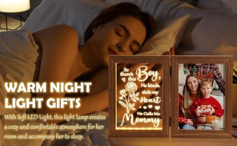 Father's Day Gifts from Daughter Son Kids Wife Dad Gifts for Dad Who Wants Nothing Best Dad Gift - Night Light with Dad Picture Frame for 5x7 Photos Gifts for New Dad Step Dad Bonus Dad Birthday Gifts in Kuwait