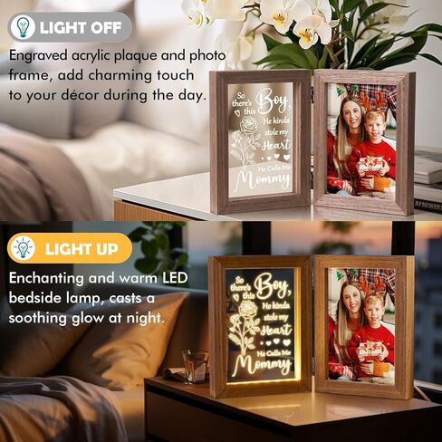 Father's Day Gifts from Daughter Son Kids Wife Dad Gifts for Dad Who Wants Nothing Best Dad Gift - Night Light with Dad Picture Frame for 5x7 Photos Gifts for New Dad Step Dad Bonus Dad Birthday Gifts in Kuwait