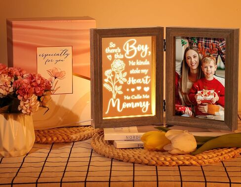 Father's Day Gifts from Daughter Son Kids Wife Dad Gifts for Dad Who Wants Nothing Best Dad Gift - Night Light with Dad Picture Frame for 5x7 Photos Gifts for New Dad Step Dad Bonus Dad Birthday Gifts in Kuwait
