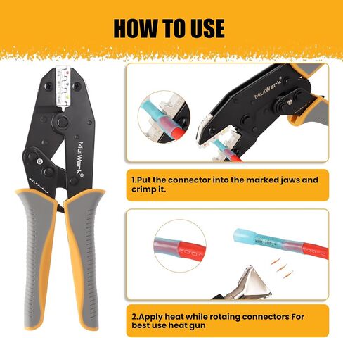 MulWark 3 in 1 Automatic Self Adjusting Wire Stripper/Cutter/Crimper, 8 Inch Multi Pliers For Electrical Wire Stripping, Cable Cutting, Crimping Tool from 8 AWG to 30 AWG in Saudi Arabia