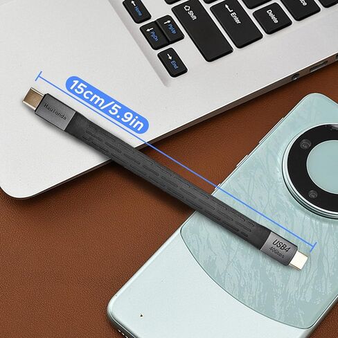 كبل قصير USB C ، كابل USB4 40 جيجابت في الثانية متوافق مع واجهة Thunderbolt 5/4/3 ، يدعم كبل USB C إلى USB C عرض 8K لـ iPhone 15 و 16 ، iPad ، MacBook ، Samsung Galaxy ، أقراص ، أجهزة الكمبيوتر المحمولة (1) in Kuwait