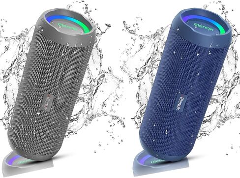 Rienok 2 Pack Portable Bluetooth Speaker 30W الاقتران المزدوج الاستريو اللاسلكي الحقيقي HD الصوت IPX7 مقاوم للماء في الهواء الطلق دش لاسلكي مكبر صوت Bluetooth in Saudi Arabia