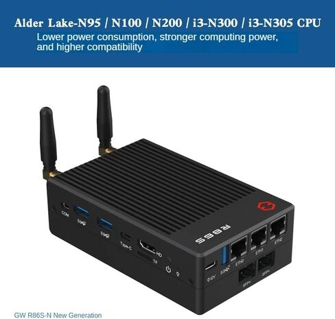 GW R86S-N Series N100A N100B N305A ROUTER SOFT GENERD 12th Intel Alder Lake N100 I3 N305 10G WIFI6 GIGABIT 2.5G MINI HOST (N100B) in Kuwait