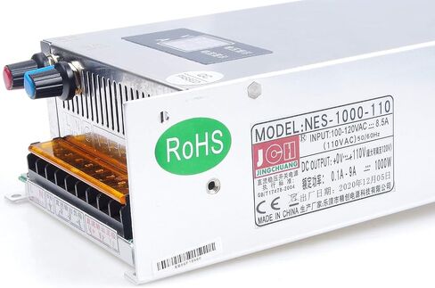 1000W Adjustable DC Power Voltage Converter AC 110V to DC 0-110V 0-9A Module 110V 1KW Switching Power Supply Digital Display 110V Voltage Regulator Built in Cooling Fan (110V 9A) in Saudi Arabia