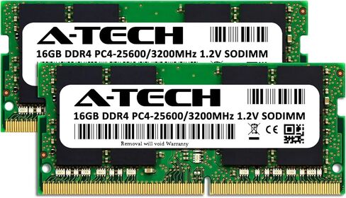 مجموعة A-Tech 32GB (2x16GB) RAM لـ Dell Optiplex 3000 Micro ، 5000 Micro ، 5090 Micro ، 7000 Micro (DDR4) ، 7010 Micro ، 7090 Micro | DDR4 3200MHz PC4-25600 SODIMM 1.2V 260-PIN ترقية الذاكرة SOC DIMM in Kuwait