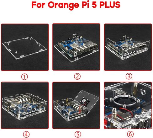 الجار الحراري للبرتقالي PI 5 بالإضافة إلى حالة أكريليك- غلاف شفاف صافي- غطاء مع مروحة التبريد/أحواض الحرارة الألومنيوم in Kuwait