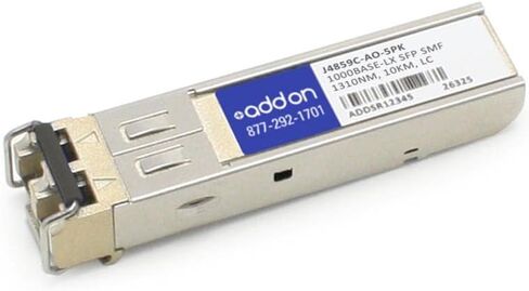 منتجات الكمبيوتر الإضافية ADDON 5 عبوات من HP J4859C متوافقة مع TAA متوافق 1000Base-LX SFP (SMF ، 1310nm ، 10km ، LC) in Saudi Arabia