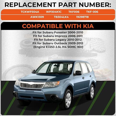 طقم حزام توقيت المحرك مع مضخة مياه متوافقة مع Honda Civic DX LX EX HX GX 1.7L L4 16V 2001-2005 استبدال # TCK312، TB312K1، 95312K1، GTK0312، TBK220 in Saudi Arabia