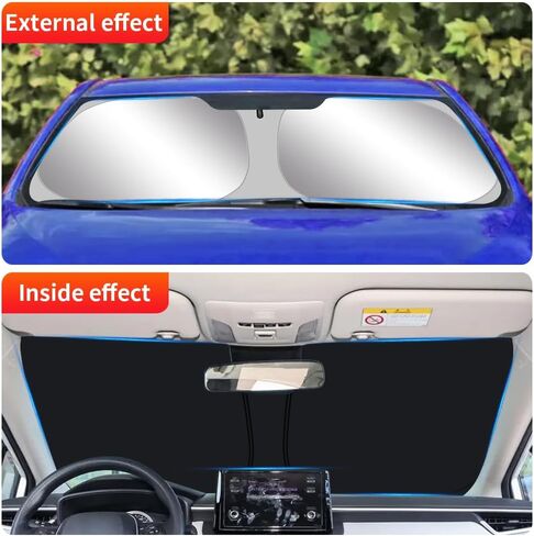 Car Sun Shade for Hyundai Kona 2018 2019 2020 2021 2022 2023 and Hyundai Kona Electric 2019-2023 Auto Interior Accessories Window Windshield Sunshade Insulation Protector Curtains Cover Visor in Saudi Arabia