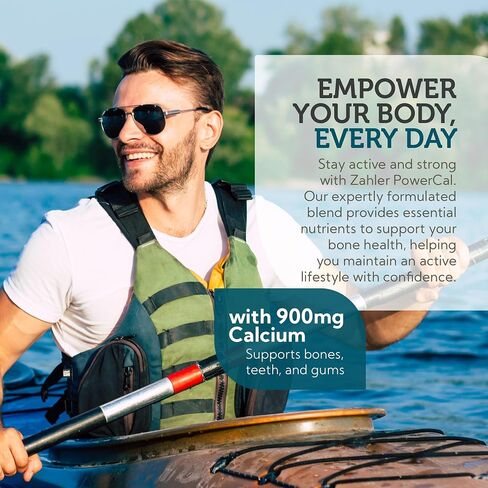 Zahler PowerCal, Calcium Supplement with Vitamin D, Promotes Healthy Bones Teeth and Gums, Certified Kosher, 180 Capsules in Saudi Arabia