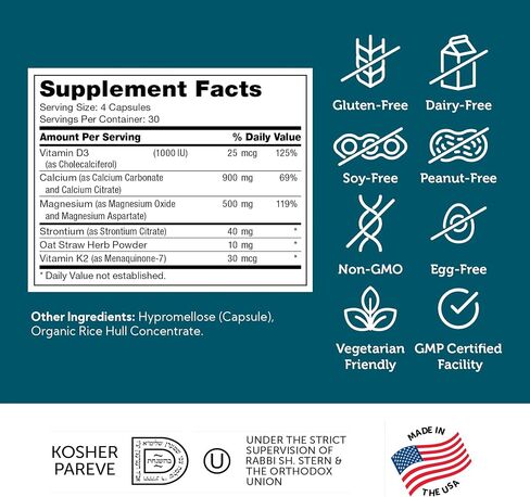 Zahler PowerCal, Calcium Supplement with Vitamin D, Promotes Healthy Bones Teeth and Gums, Certified Kosher, 180 Capsules in Saudi Arabia